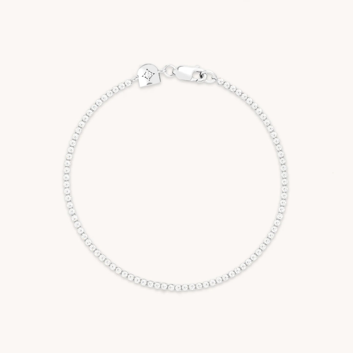 tennisarmband i silver
